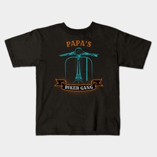 Papa's Biker Gang Father's Day Kids T-Shirt